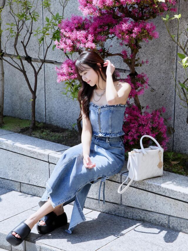 👖Denim set up style👗『デニムビスチェ(2524093)』×『デニムリボンスカート(2524094)』セットアップで着こなせば、一気に旬顔スタイルに✨カラーは定番のブルーと、やわらかな印象のサックスの2色展開単品使いでもサマになるけど、合わせて着るとこなれ感アップ⤴️GORGEオンラインショップ4,400円(税込)以上のご購入で送料無料💫是非チェックしてください❣️#春コーデ #夏コーデ #デニムコーデ#デニムスカート #ビスチェ #ビスチェコーデ #セットアップ #デニムビスチェ #サイドリボンスカート　 #プチプラコーデ　 #シンプルなのに映える　 #プチプラ #GORGE #プチプラファッション #gorge新作